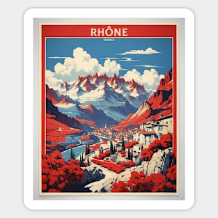 Rhone France Vintage Poster Tourism Sticker